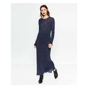 Zara | Shimmer Thread Dress - Blue